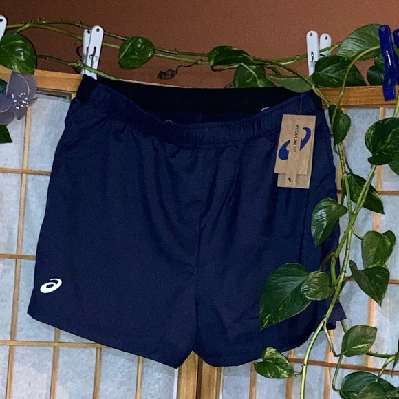 NWT ASICS Womens Court Tennis Shorts Midnight Blue Medium Athleticwear - Picture 2 of 8